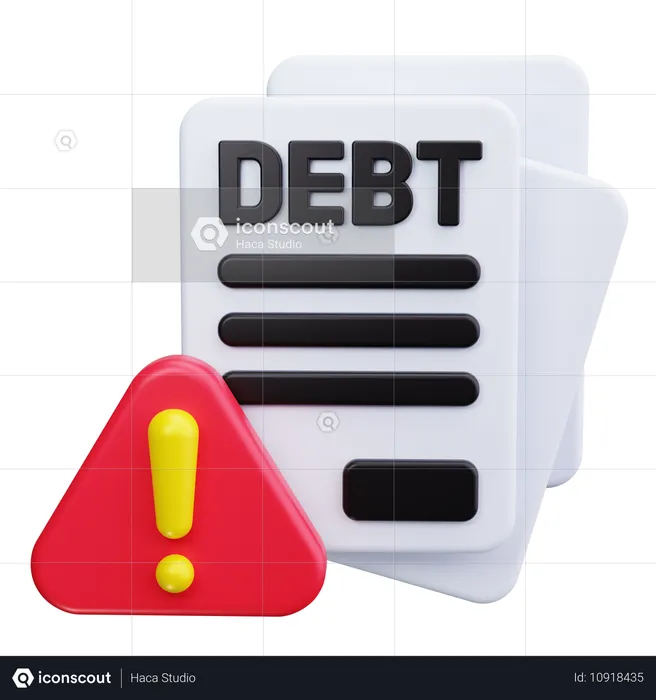 Debt  3D Icon