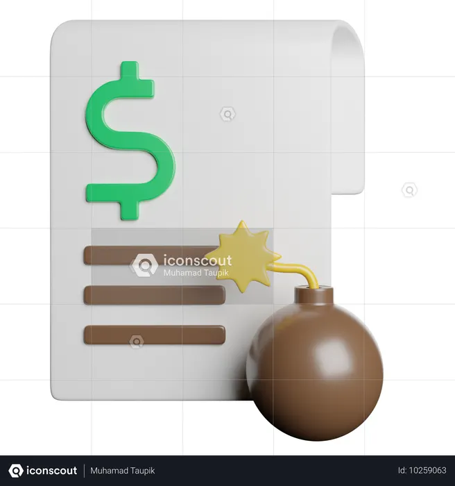 Debt  3D Icon
