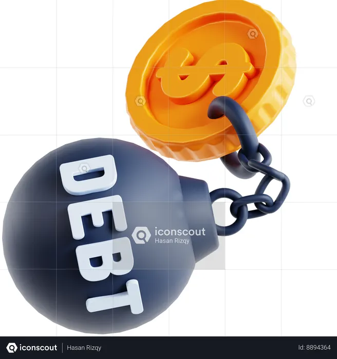 Debt  3D Icon