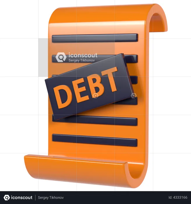 Debt  3D Illustration