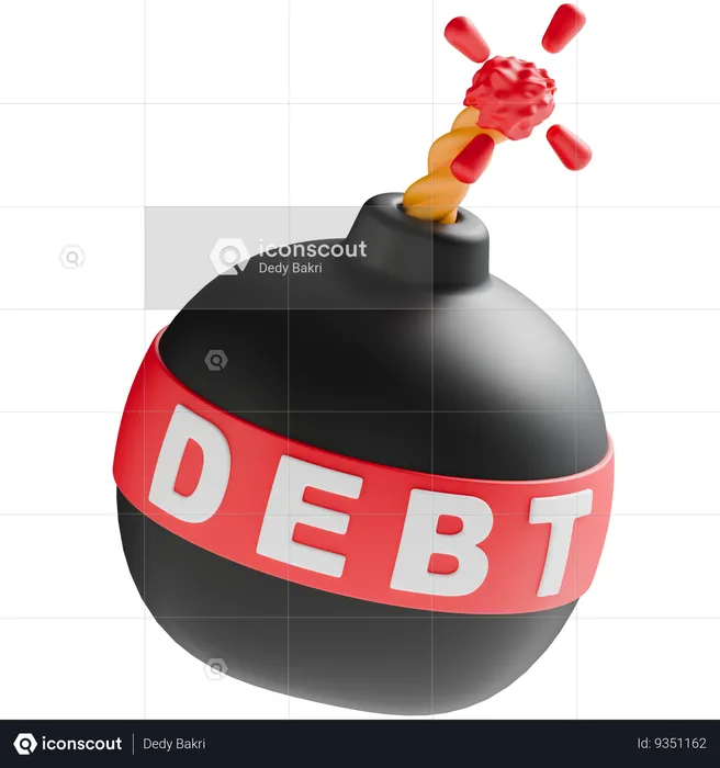 Debt Bomb  3D Icon