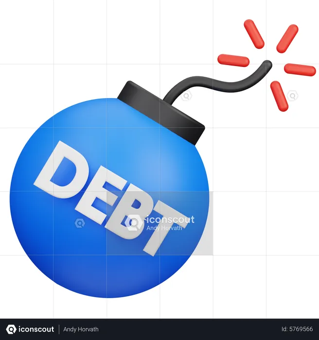 Debt Risk  3D Icon