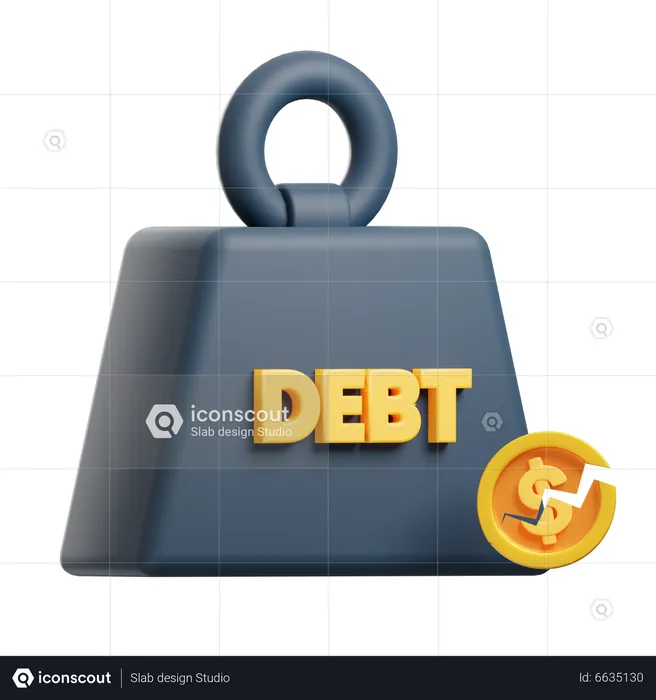 Debt Weight  3D Icon