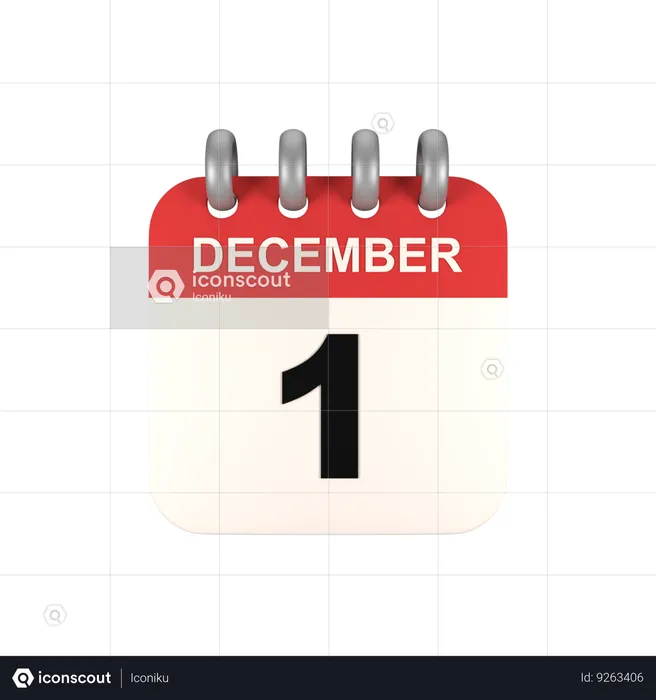 December  3D Icon