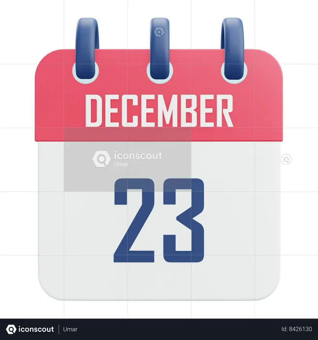 December 23  3D Icon