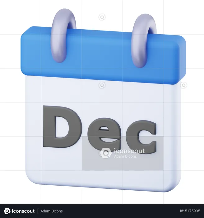 December  3D Icon