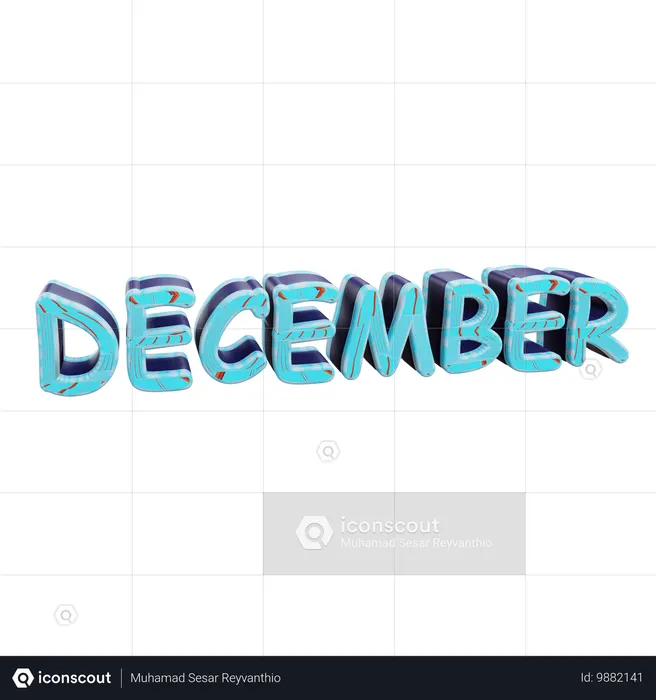 December  3D Icon