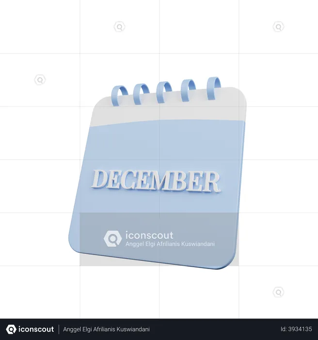 December  3D Illustration