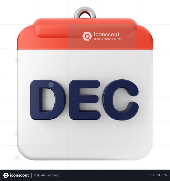 December Calendar  3D Icon