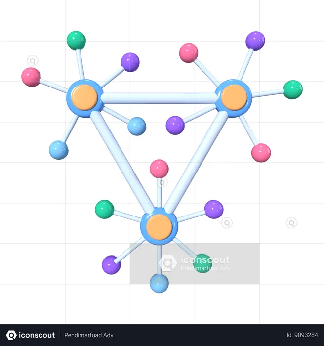 Decentralization  3D Icon