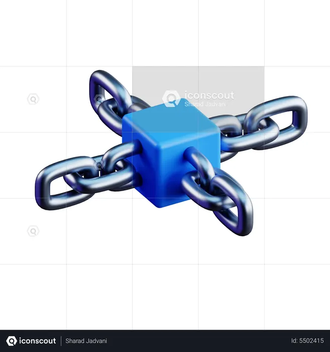 Decentralized Network  3D Icon