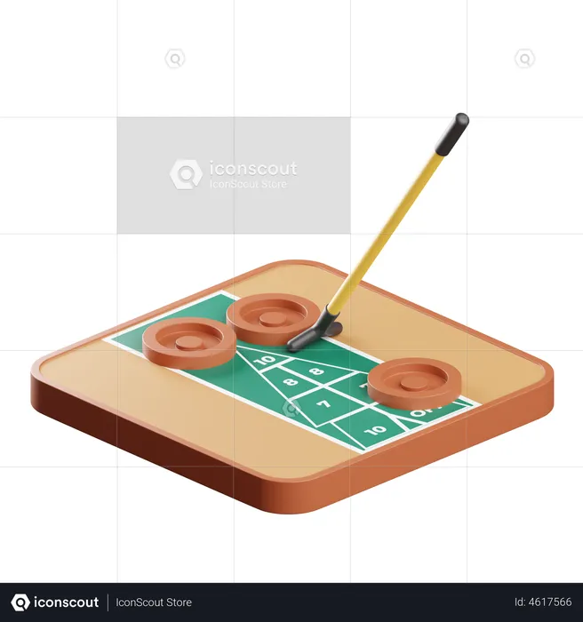 Deck Shuffleboard  3D Icon