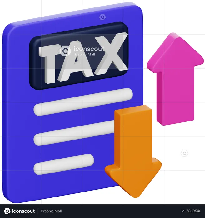 Declaración de impuestos  3D Icon