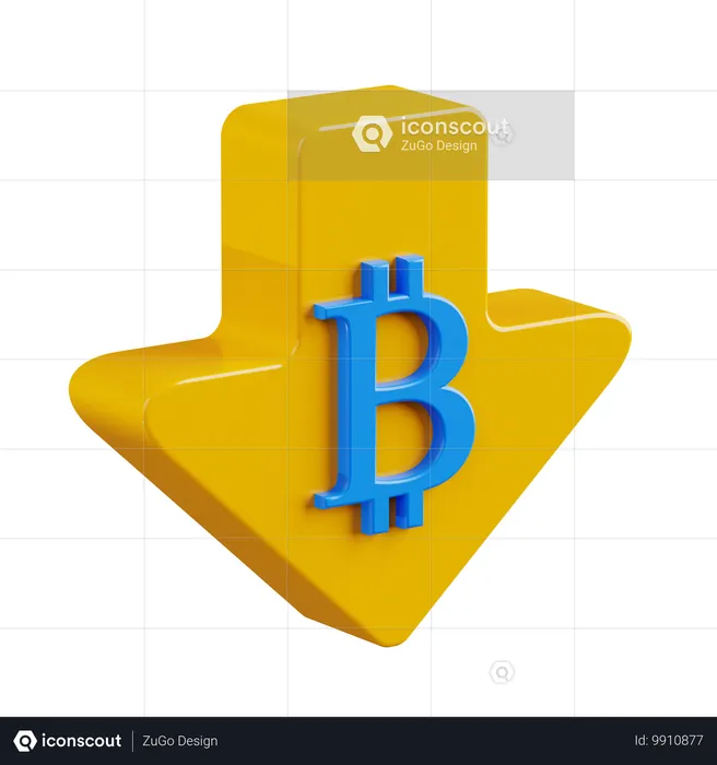 Dévaloriser le Bitcoin  3D Icon