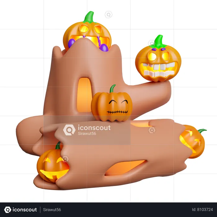 Decoração de Halloween  3D Illustration