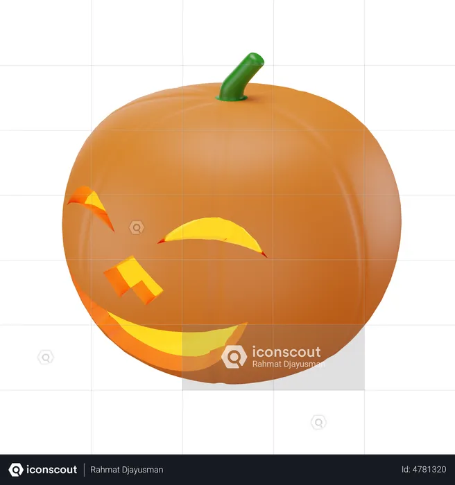 Decoracion de calabaza  3D Illustration