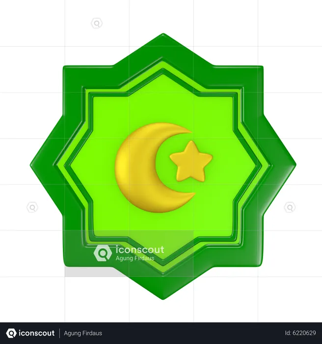 Decoration Mandala muslim  3D Icon