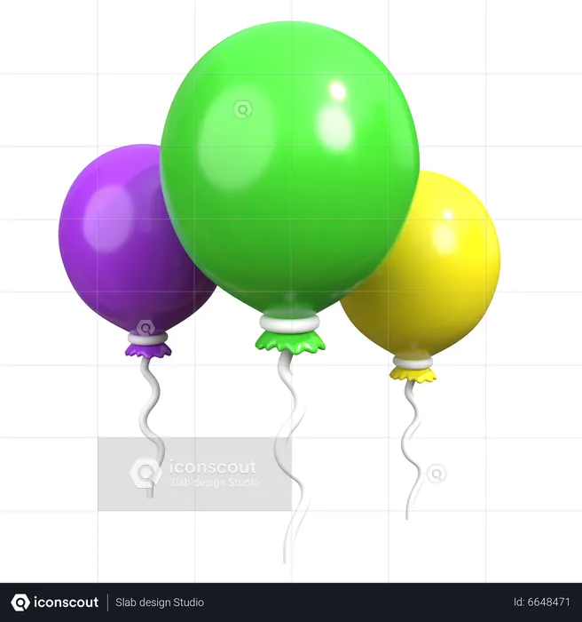 Decorative Balloon  3D Icon
