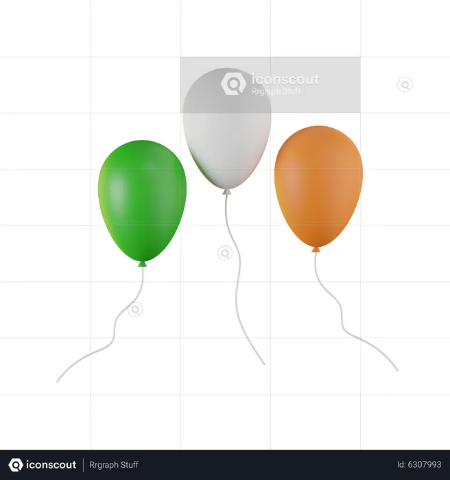 Decorative Balloons  3D Icon
