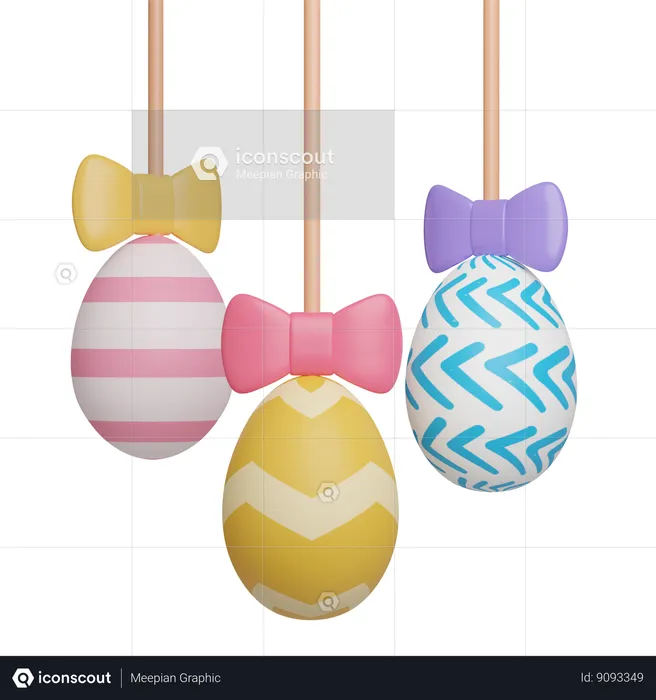Decorative Easter Eggs  3D Icon
