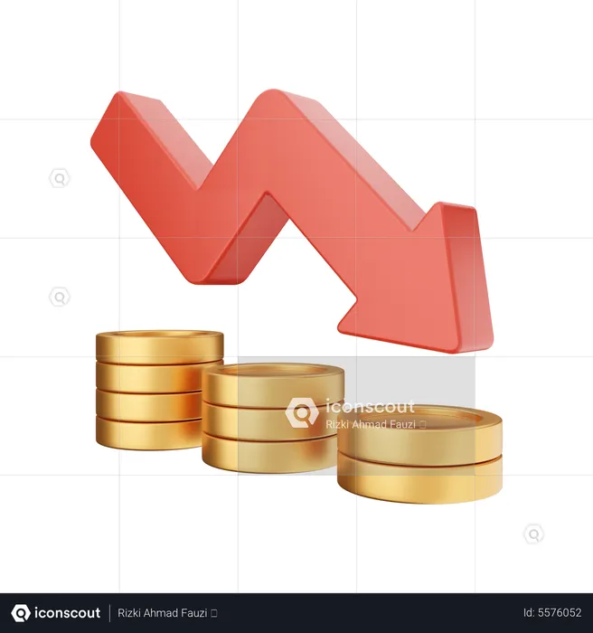 Decrease Money  3D Icon