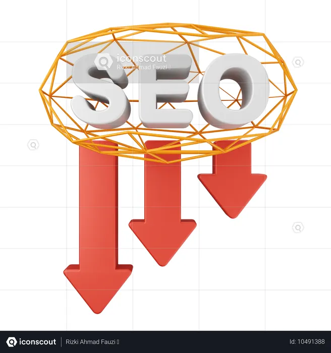 Seo 감소  3D Icon