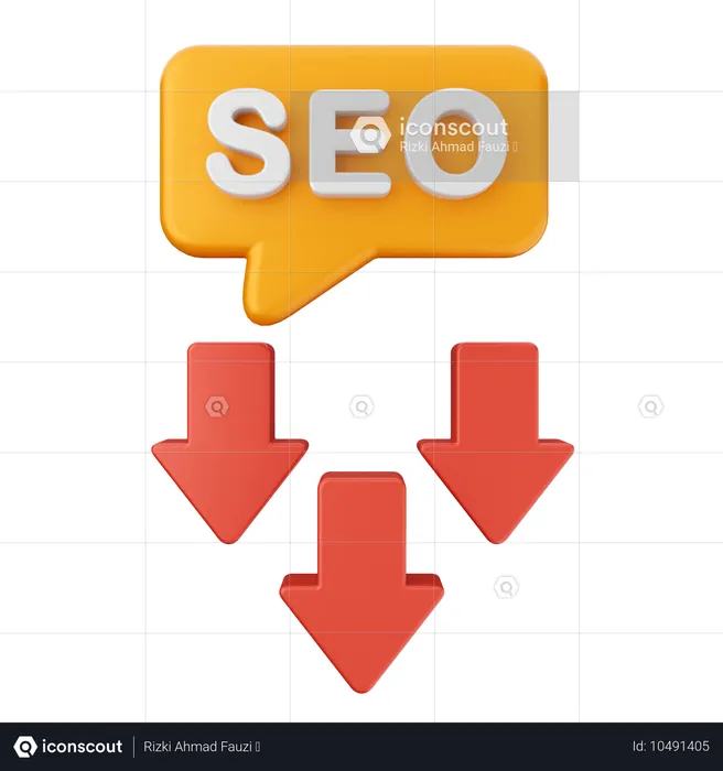 Decrease Seo  3D Icon