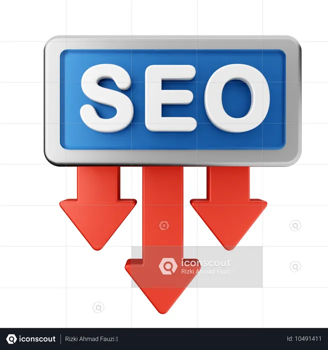 Decrease Seo  3D Icon