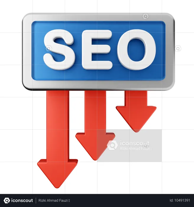 Decrease Seo  3D Icon