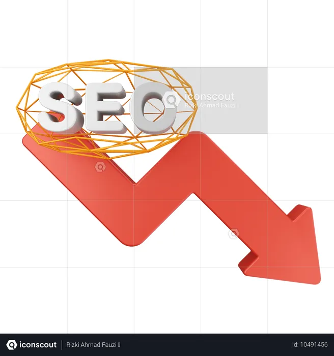 Decrease Seo  3D Icon