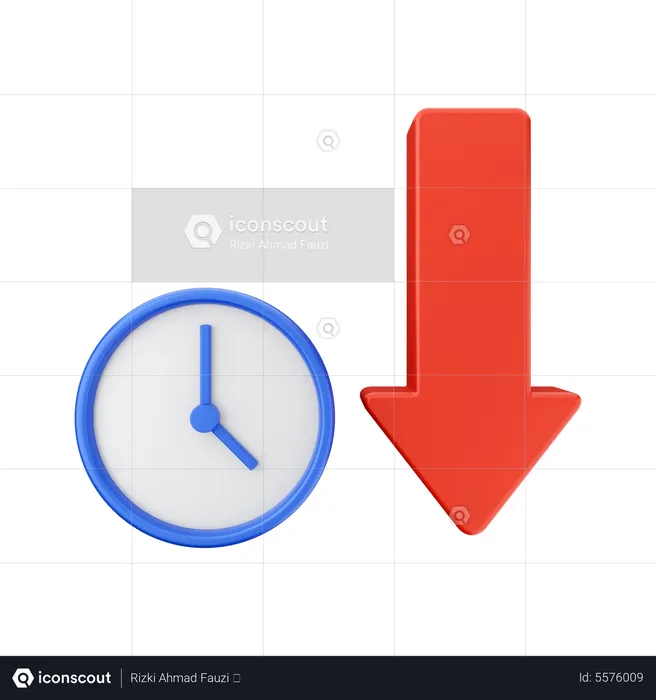 Decrease Time  3D Icon