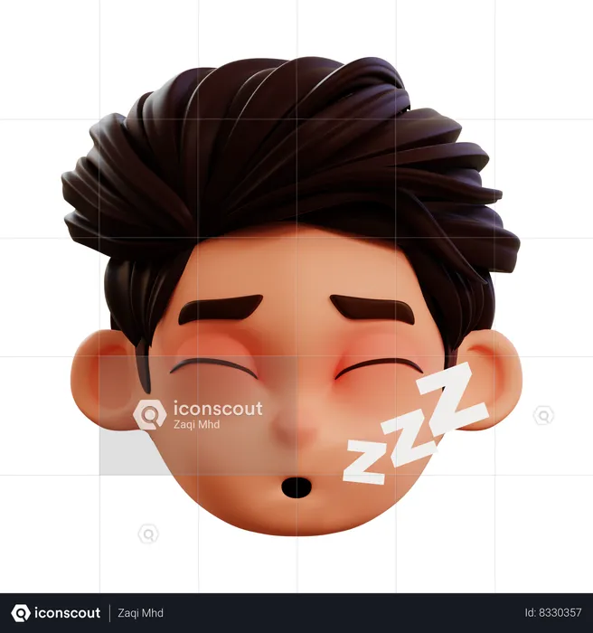 Deep Sleep Emoji Emoji 3D Icon