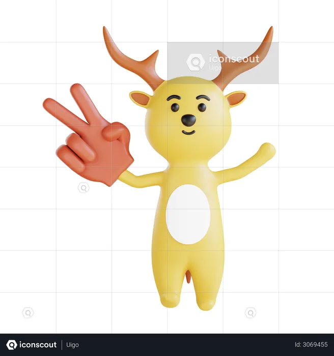 Deer  3D Illustration