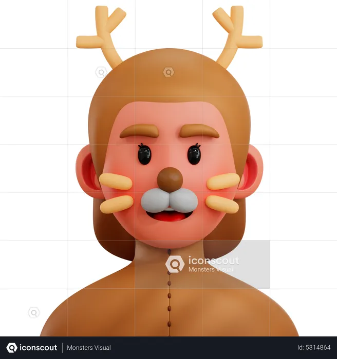 Deer Girl  3D Icon