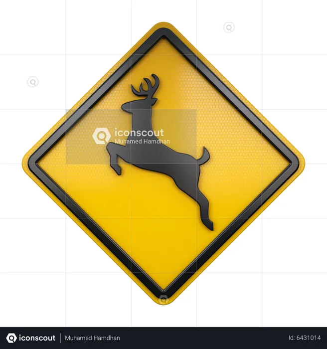 Deer Sign  3D Icon