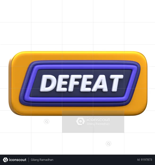 Defeat  3D Icon
