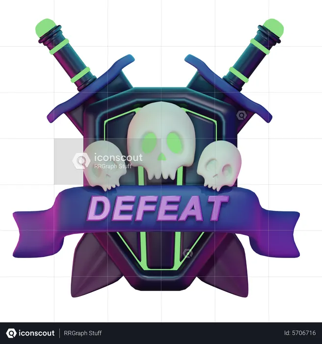 Defeat Gaming  3D Icon