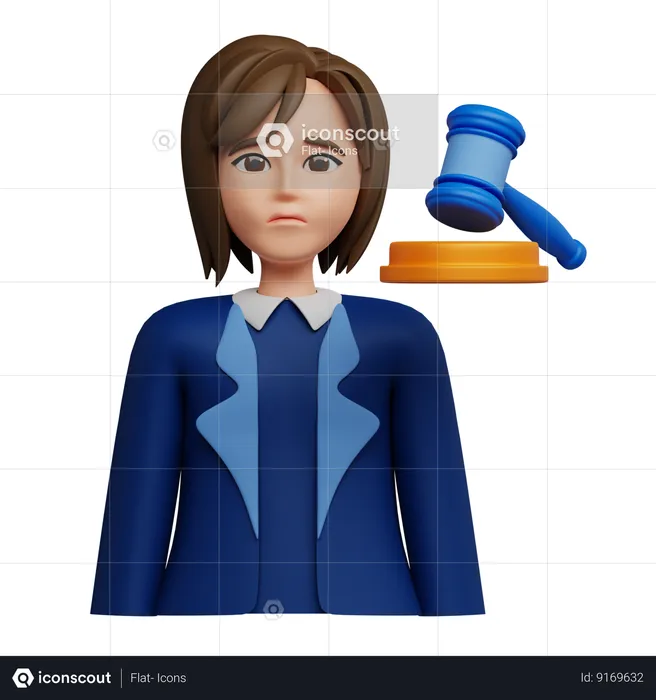 Defendant Female  3D Icon