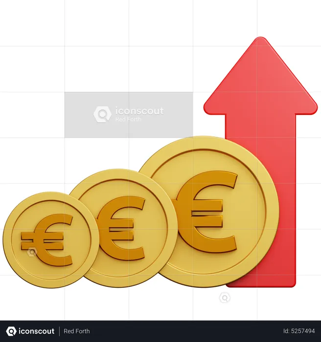 Deflación del euro  3D Icon