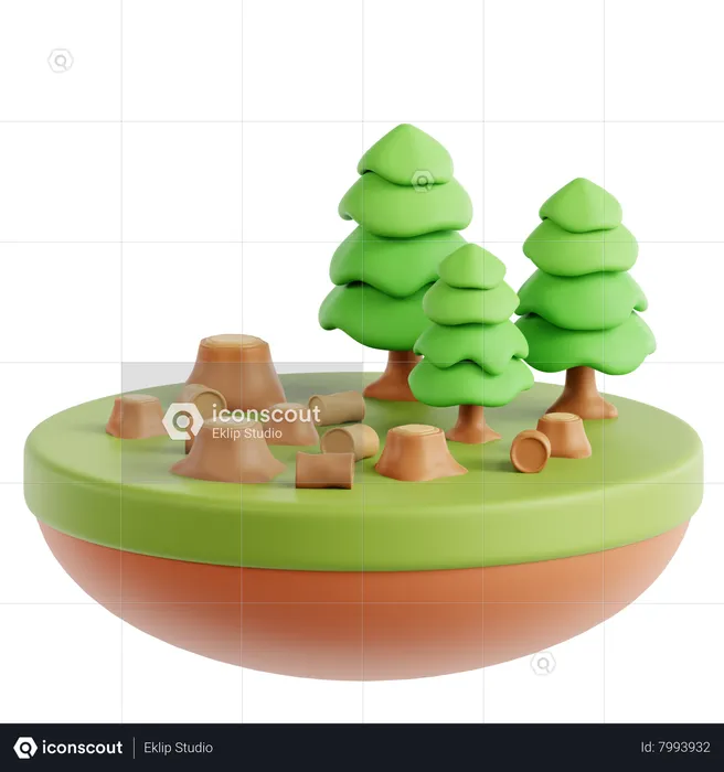 Deforestation  3D Icon