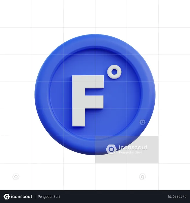 Degree emblem farenheit  3D Icon