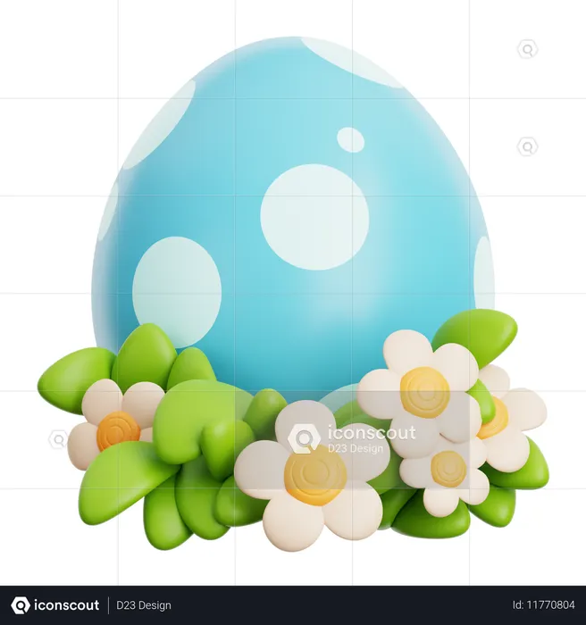 Dekoratives Ei  3D Icon