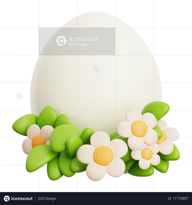 Dekoratives Ei  3D Icon