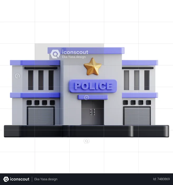 Delegacia de polícia  3D Icon