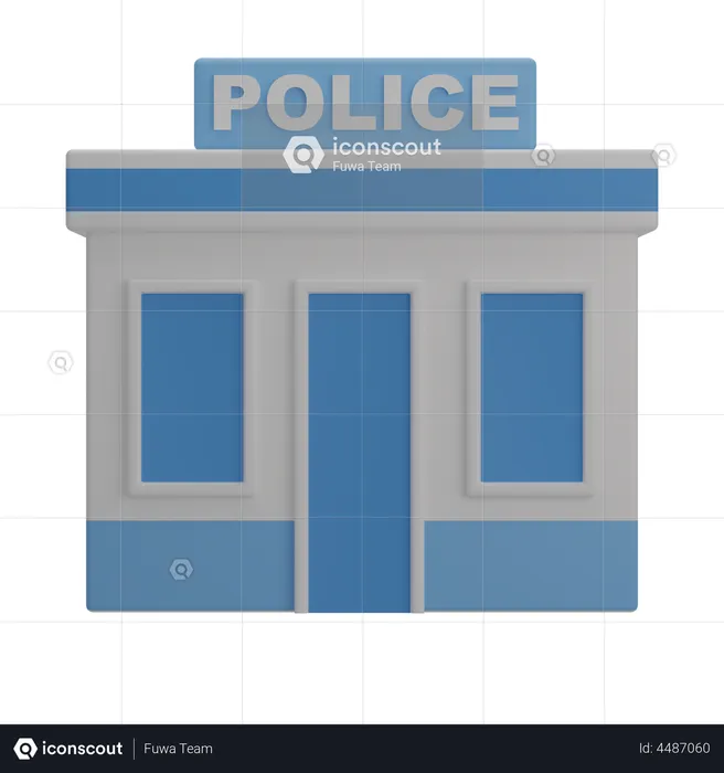 Delegacia de polícia  3D Illustration