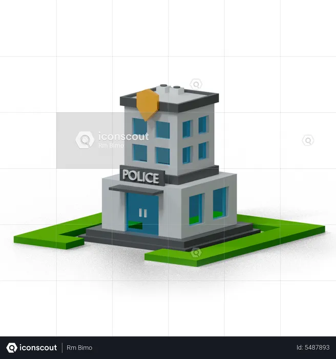 Delegacia de polícia  3D Icon