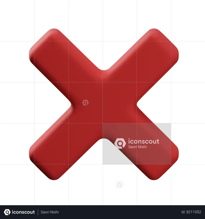 Delete Flag 3D Icon