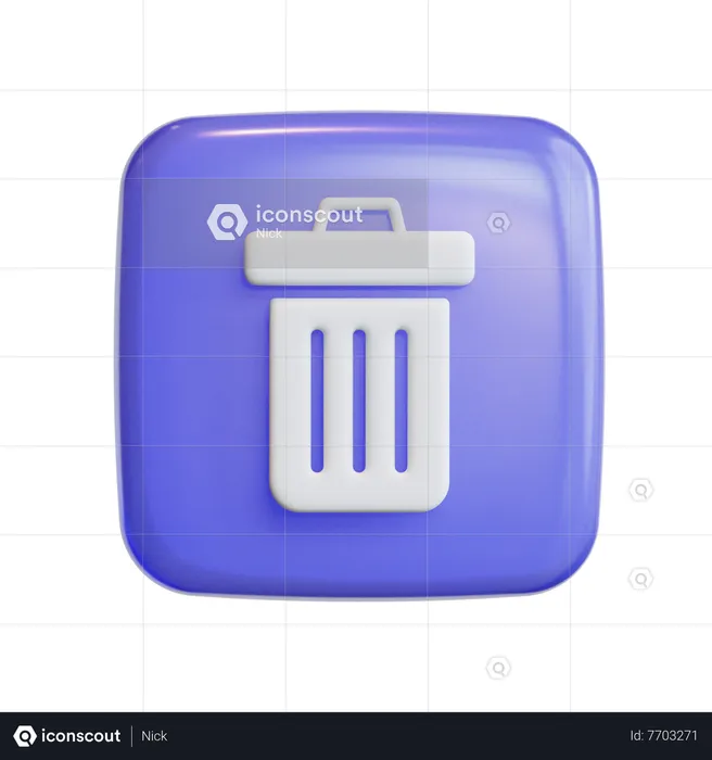 Delete  3D Icon