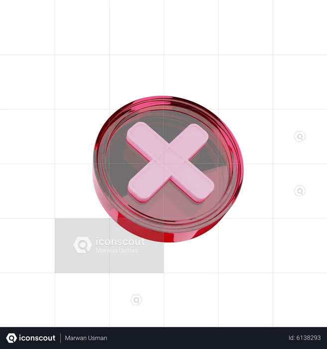 Delete  3D Icon
