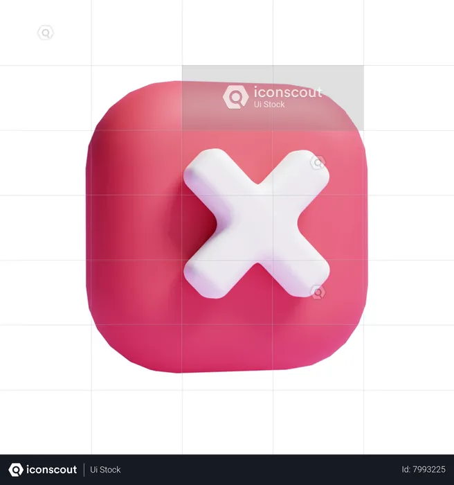 Delete  3D Icon